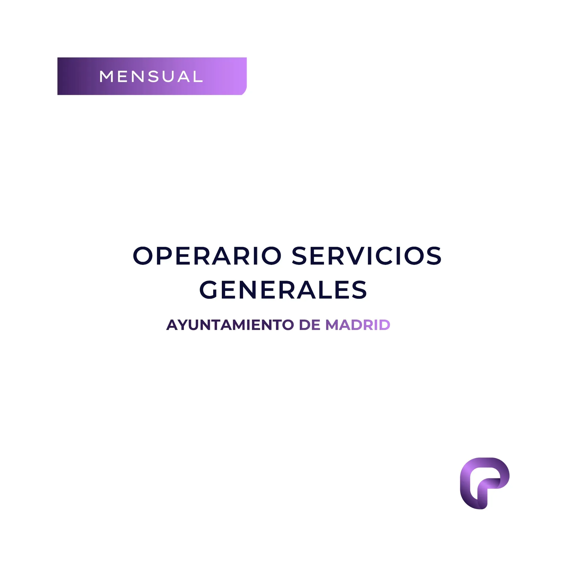 Operario Servicios Generales Ayuntamiento de Madrid